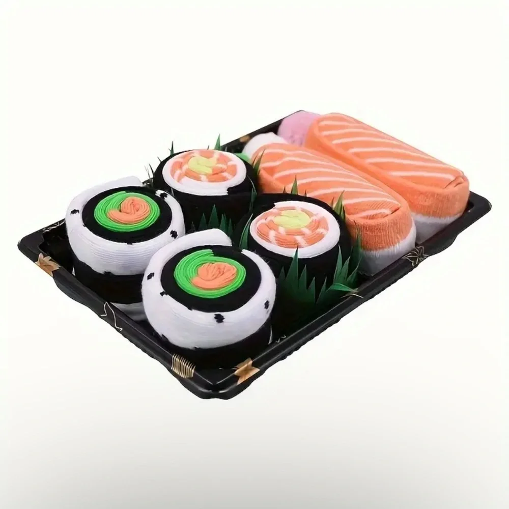 Unisex Novelty Sushi Sock 3 Pair Gift Set - Picture 2 of 3